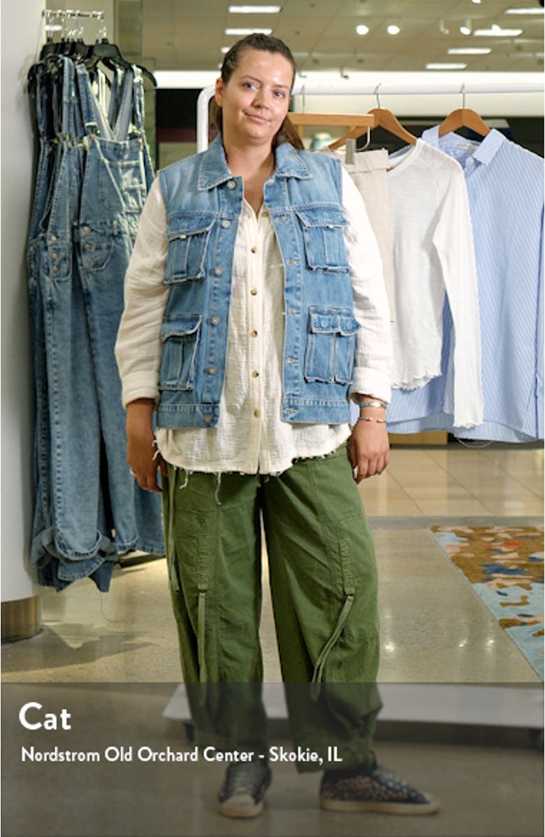 Oversize Denim Cargo Vest, sales video thumbnail