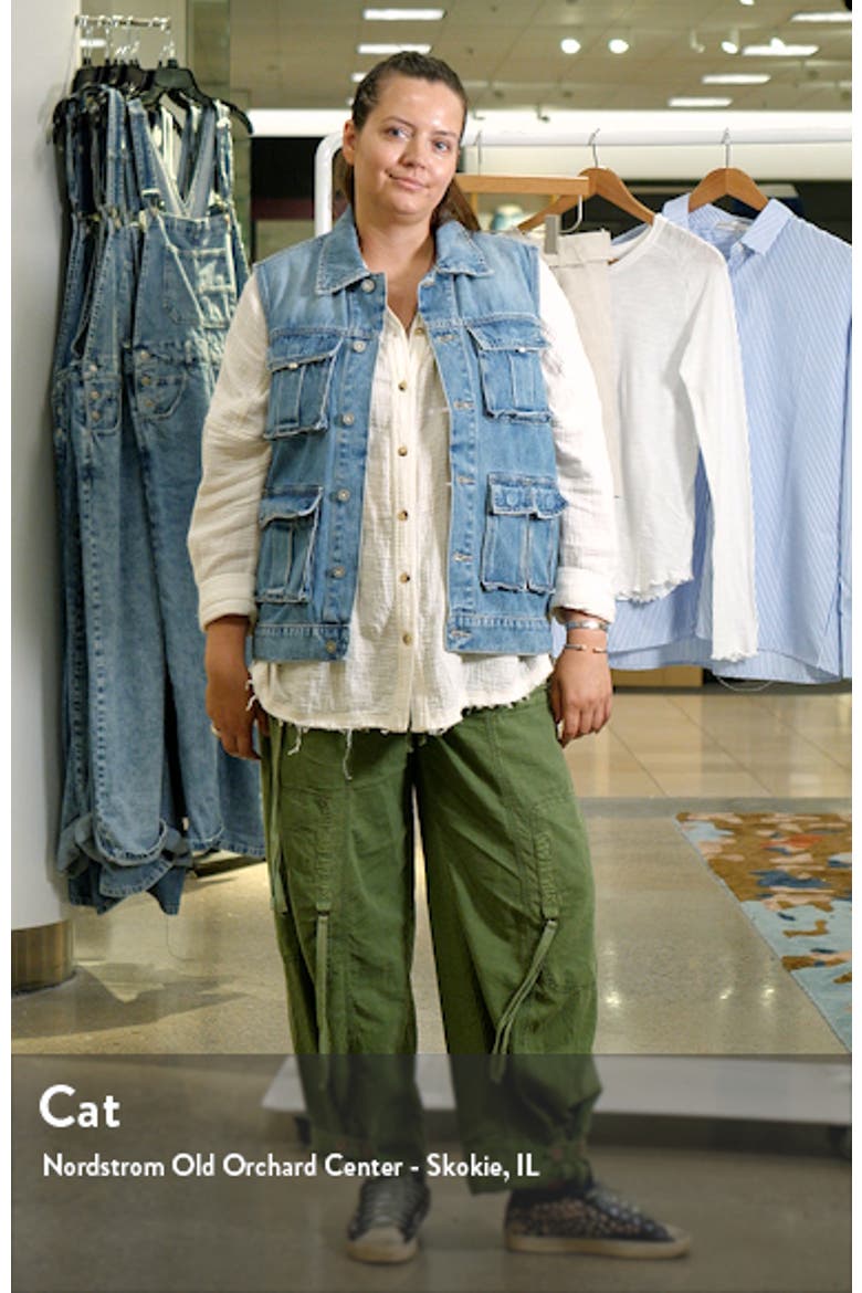 Oversize Denim Cargo Vest video
