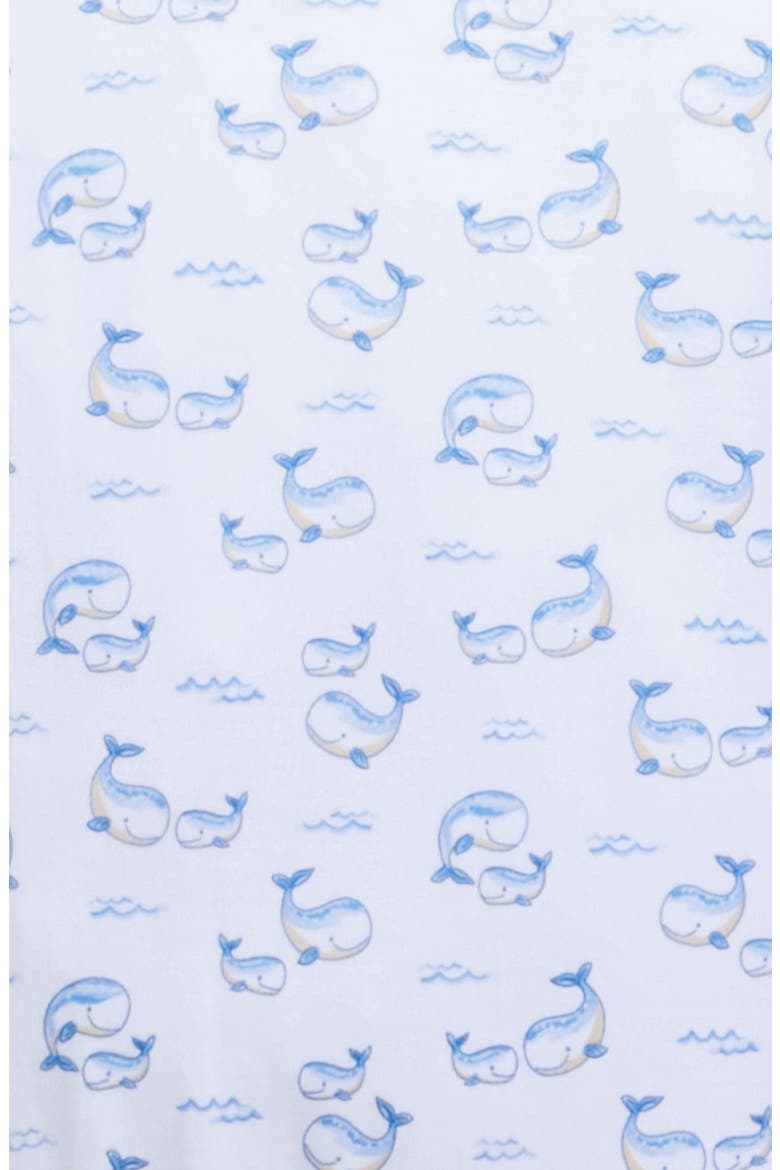 Print Pima Cotton Footie, Alternate, color, BLUE