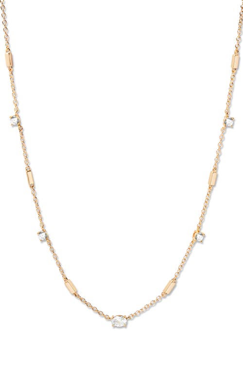 Brook & York Brook And York Brenna Birthstone Station Necklace In Gold April