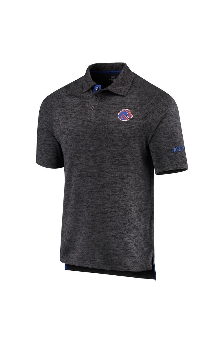 COLOSSEUM Men's Colosseum Heathered Black Boise State Broncos Down Swing Polo, Alternate, color, Heather Black