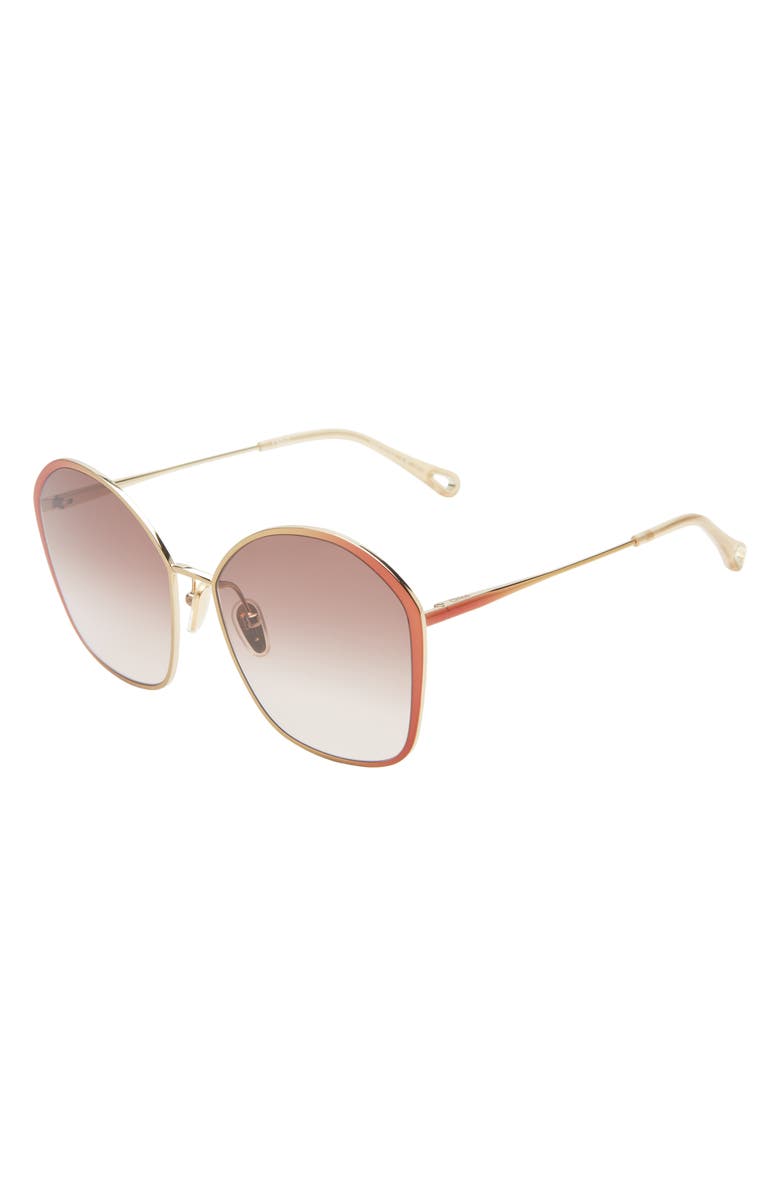Chloé Core 61mm Round Sunglasses, Alternate, color,