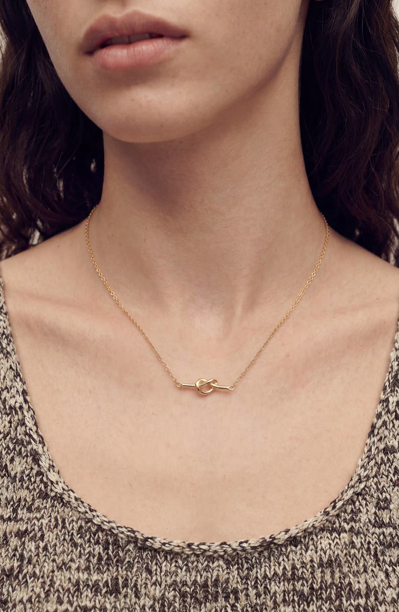 st. Moran Knotted Bar Pendant Necklace, Alternate, color, Gold