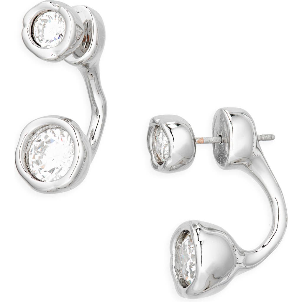 Alexis Bittar Asterales Cubic Zirconia Studs & Jackets Set In Silver