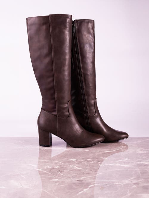 V.gan London Vegan Avocado Knee-high Boot In Brown