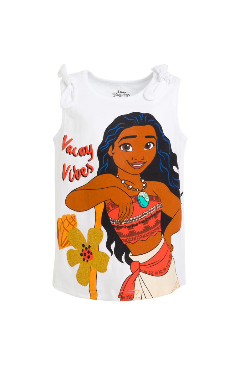 Princess Sleeveless Tank Top Set, Alternate, color, White Sky Blue Yellow