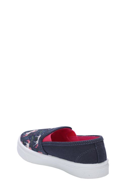 Oomphies Kids' Madison Slip-on Sneaker In Navy/multi