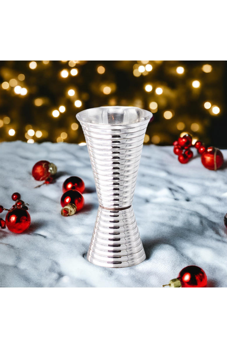 Prince of Scots Fluted Silver Double Side Jigger, Alternate, color, Silver