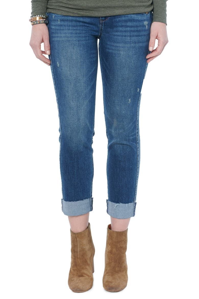 'Ab'Solution High Waist Crop Slim Straight Leg Jeans (Nordstrom Exclusive), Main, color, MBV-MID BLUE VINTAGE