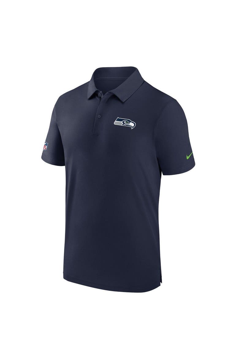 Men's Nike College Navy Seattle Seahawks Sideline Coaches Performance Polo, Alternate, color, Navy