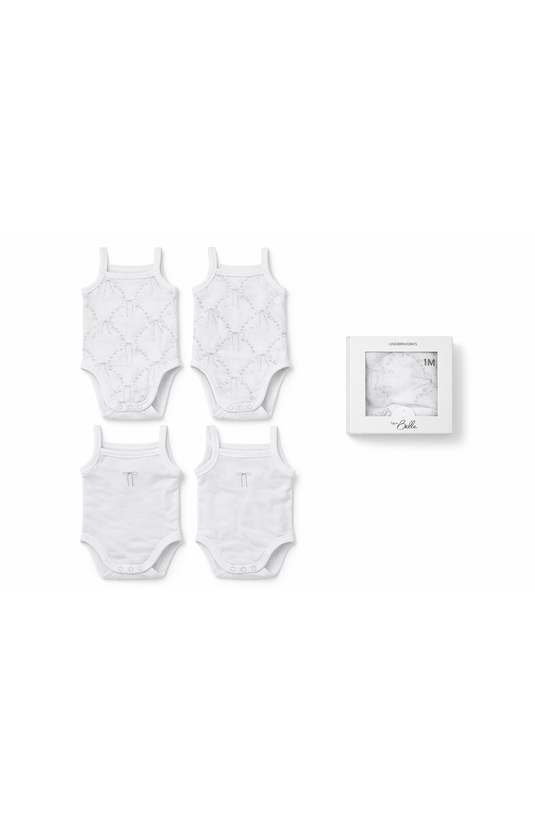 Bebe Bella Sleeveless Undershirts Pack, Main, color, White