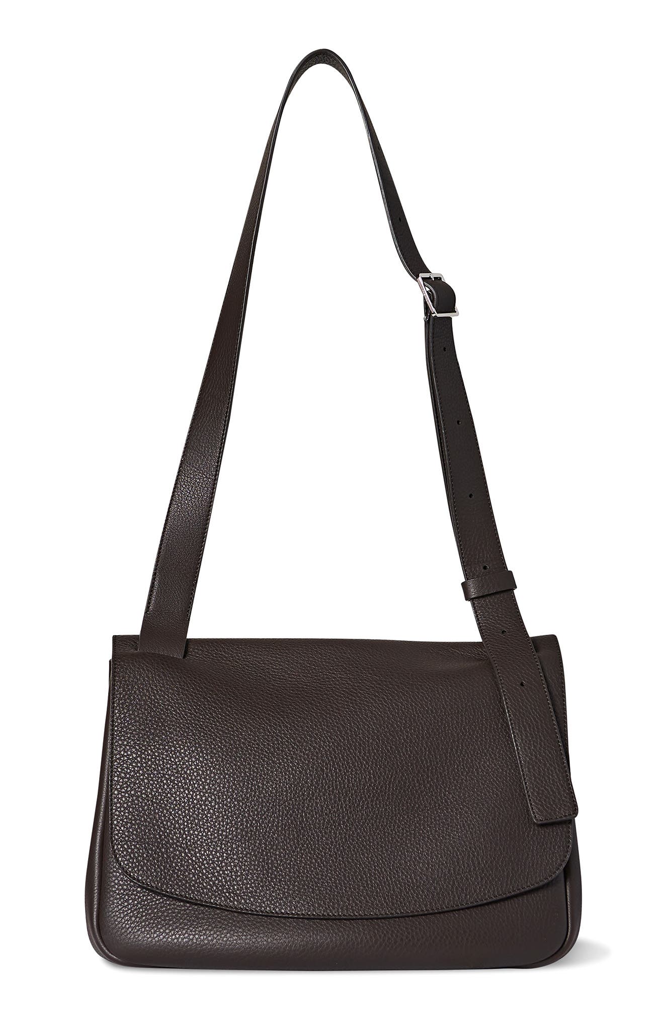 Small Mail Leather Shoulder Bag, Main, color, MOCHA