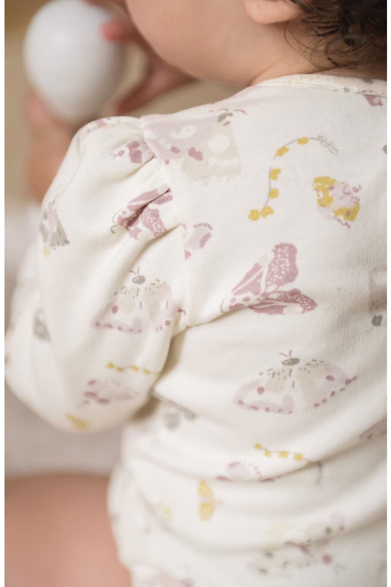 Print Long Sleeve Organic Cotton Bodysuit, Alternate, color, DAYDREAMER
