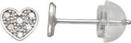 FZN Kids' 14K Gold Diamond Heart Stud Earrings