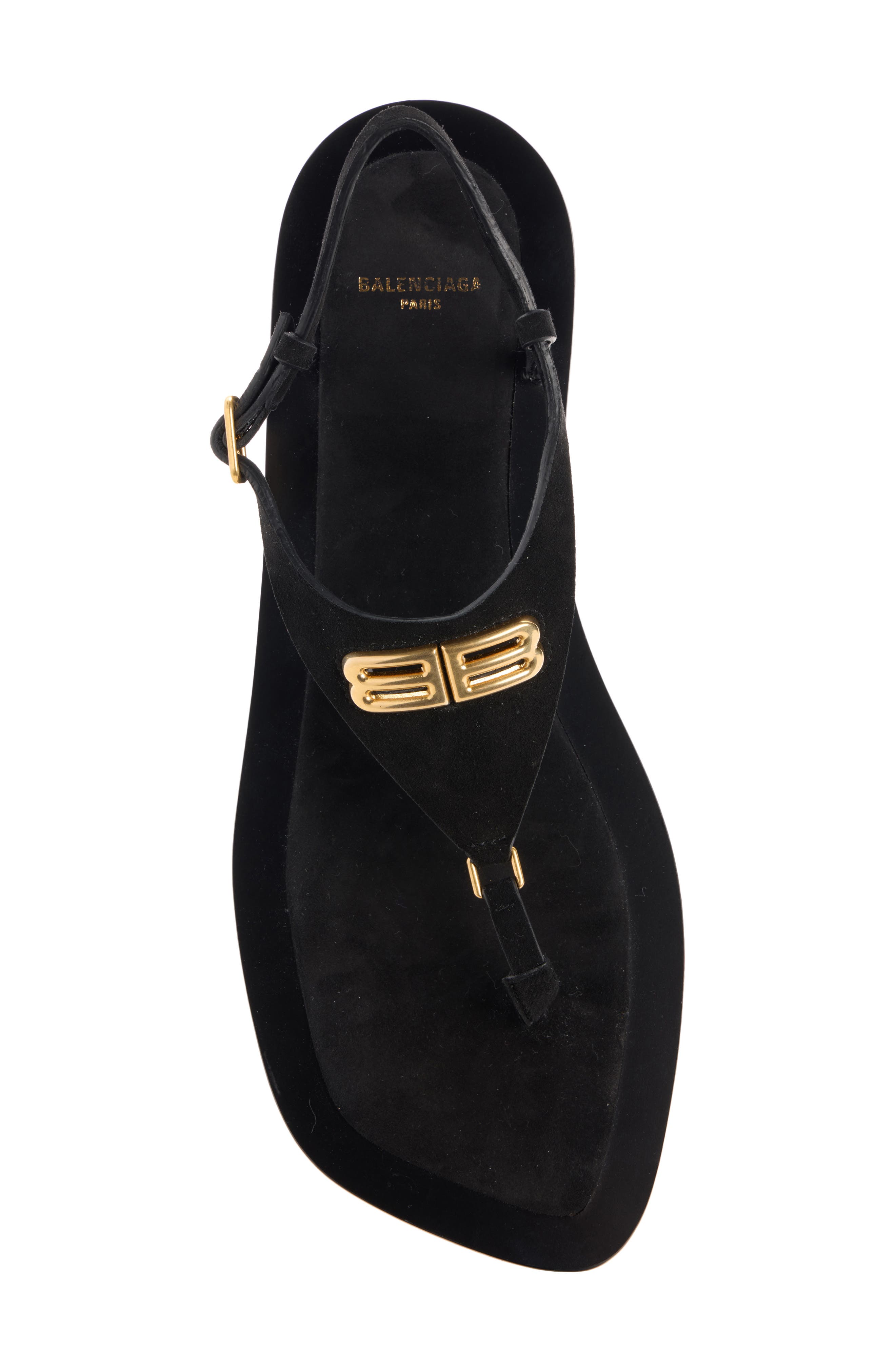 Balenciaga Riva Thong Sandal, Alternate, color, Black