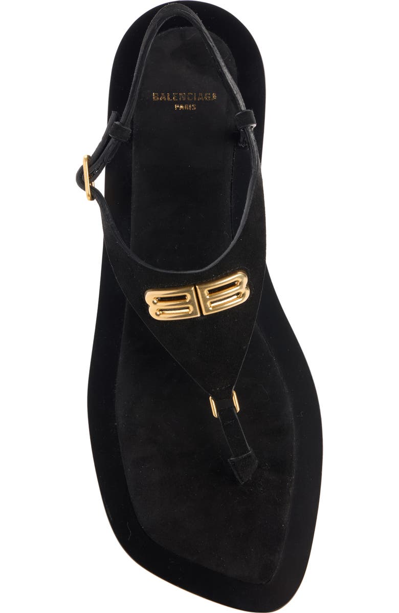Balenciaga Riva Thong Sandal, Alternate, color, Black