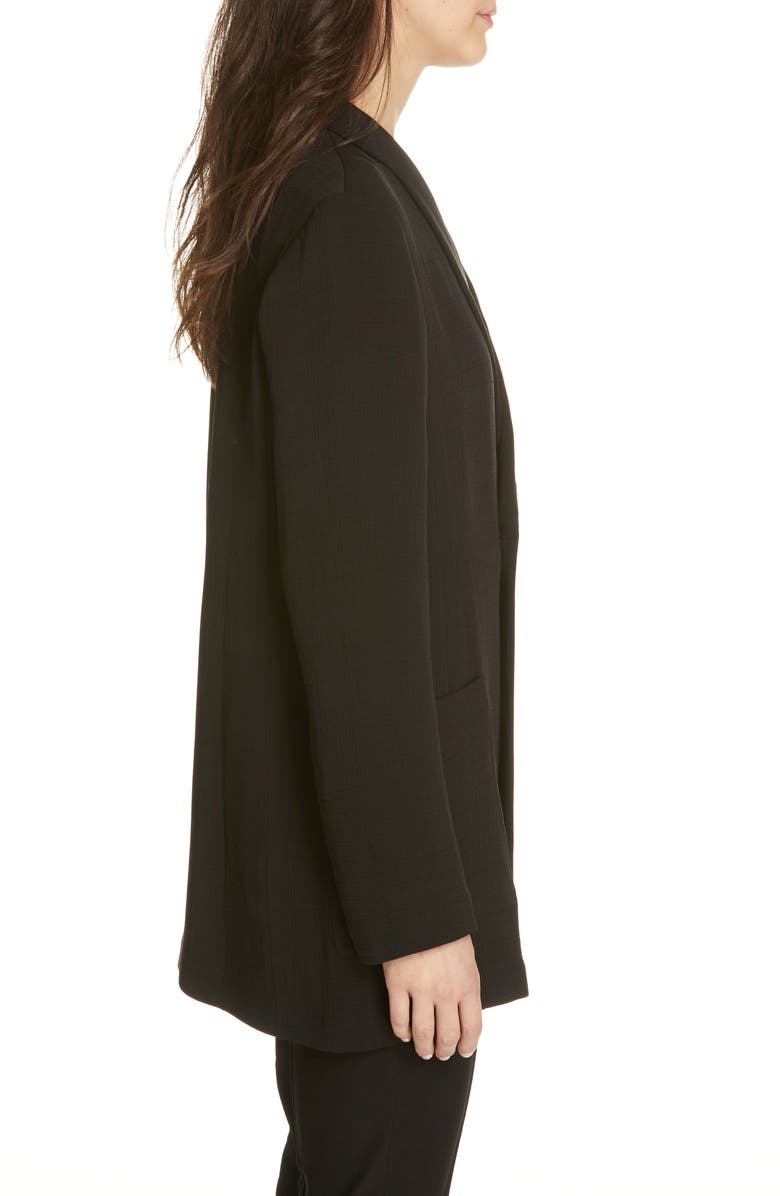 Eileen Fisher Double Breasted Blazer, Alternate, color, Black