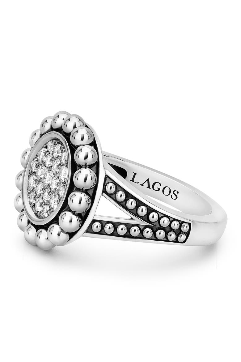 Caviar Spark Diamond Ring, Alternate, color, SILVER/ DIAMOND