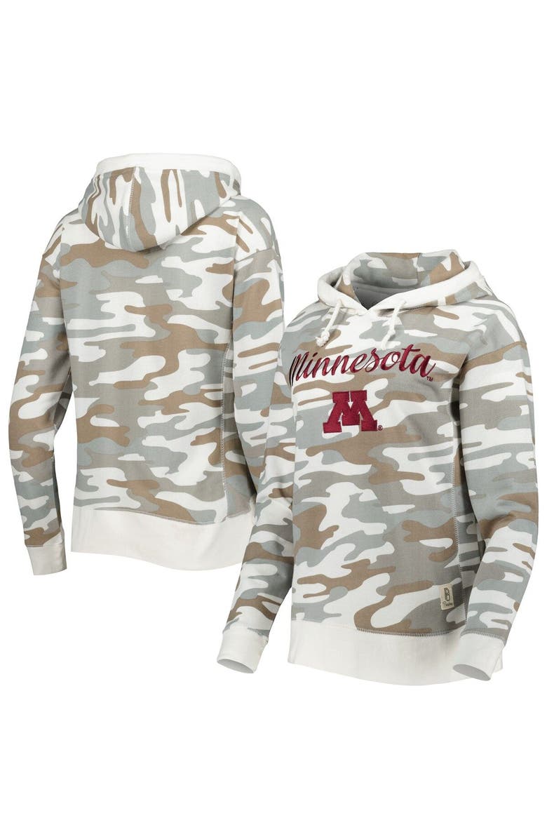 PRESSBOX Women's Pressbox Camo Minnesota Golden Gophers San Pablo Pullover Hoodie, Main, color, Camo