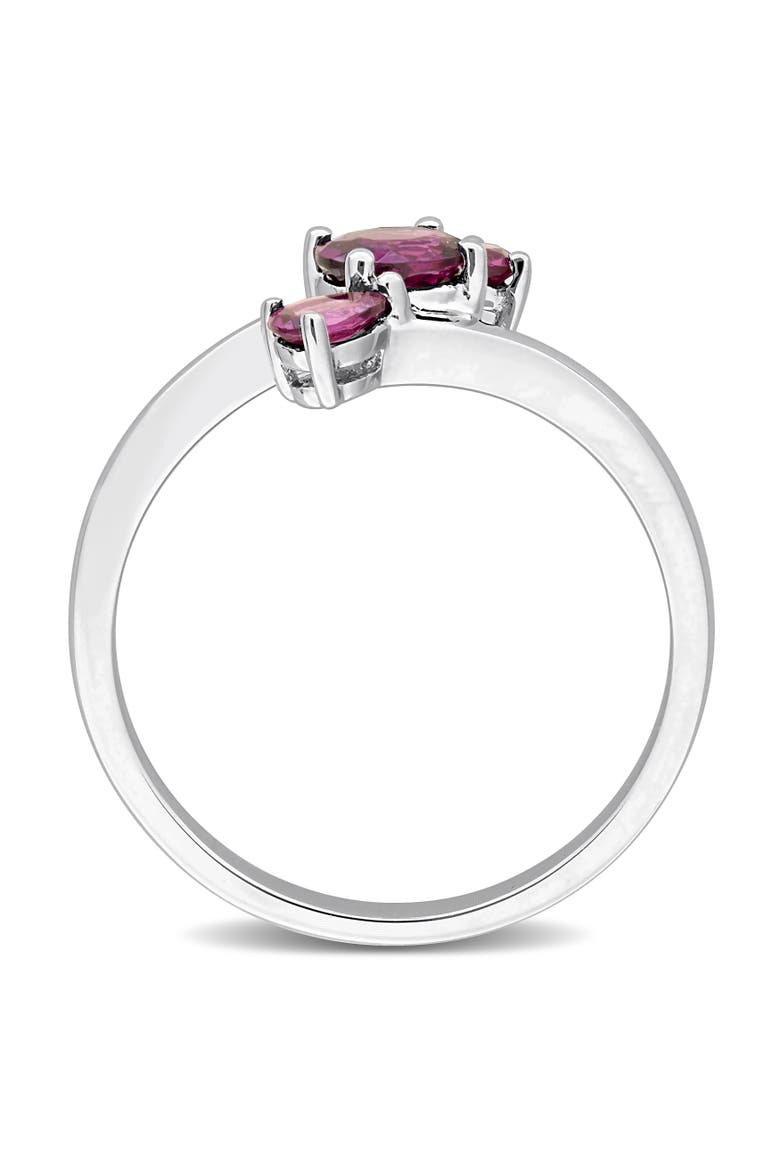 Rhodolite 3-Stone Ring Sterling Silver, Alternate, color, Rhodolite