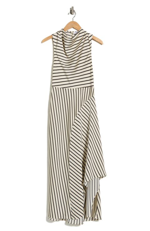 Divya Stripe Sleeveless Midi Dress
