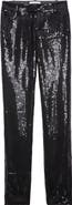 Zadig & Voltaire Prune Ankle Zip Sequin Straight Leg Pants