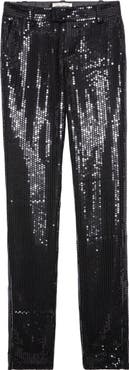 Zadig & Voltaire Prune Ankle Zip Sequin Straight Leg Pants