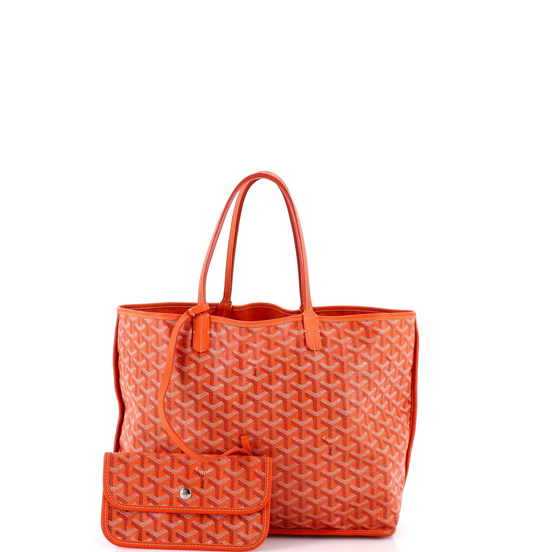 Pre-Owned Goyard Anjou Reversible Tote Coated Canvas PM, Alternate, color, White