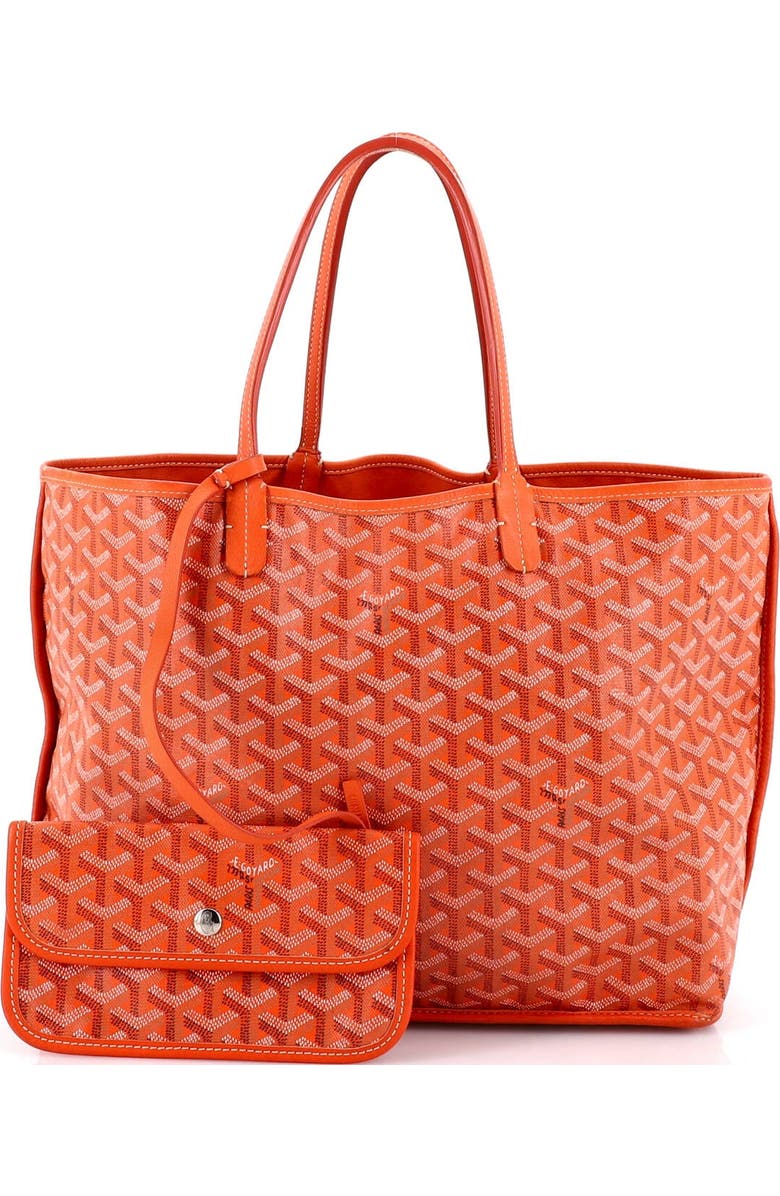 Pre-Owned Goyard Anjou Reversible Tote Coated Canvas PM, Alternate, color, White