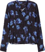 rag & bone Arden Pleated Print Top