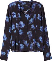 rag & bone Arden Pleated Print Top