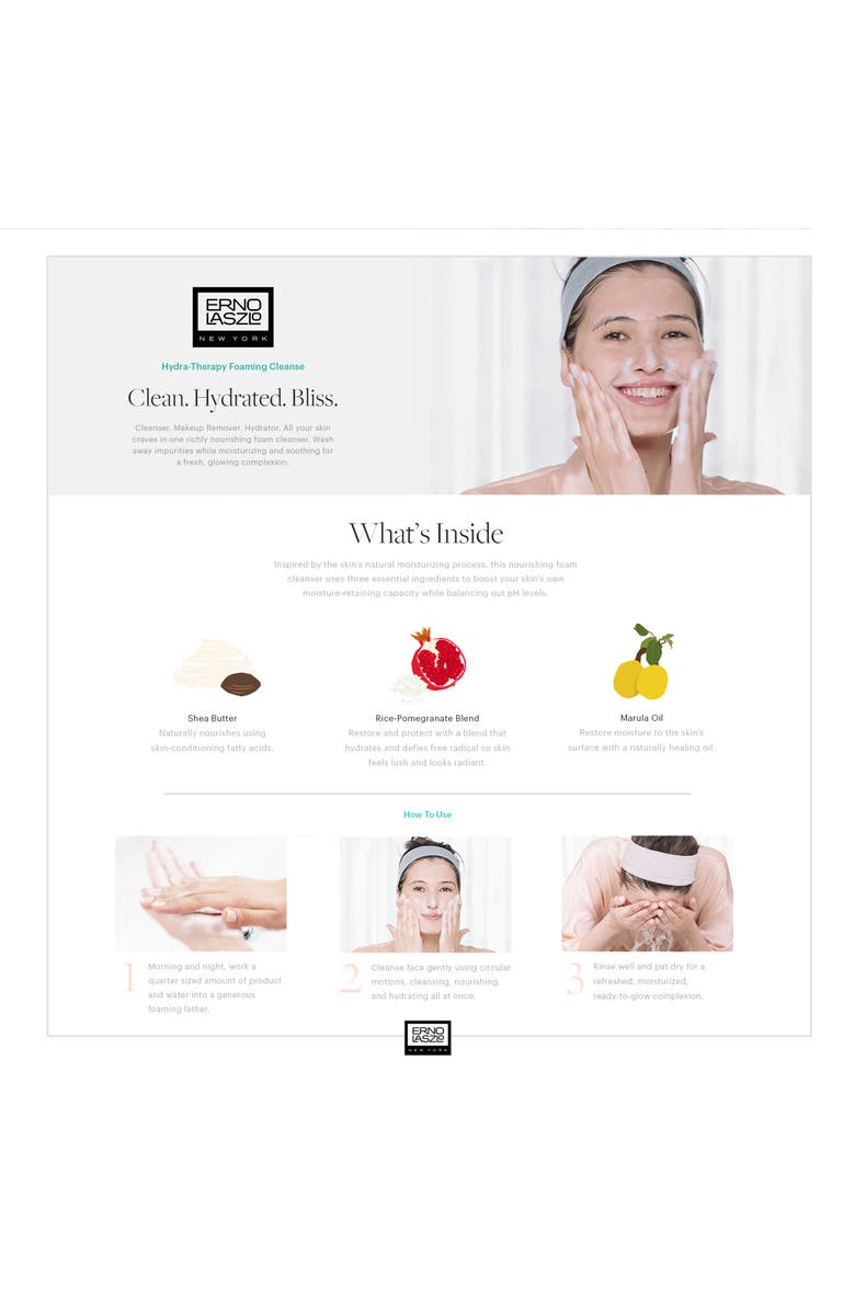 Erno Laszlo Hydra Therapy Foaming Cleanse, Alternate, color,