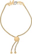 Haus of Brilliance Gold Vermeil Diamond Accent "MOM" Lariat Bolo Bracelet