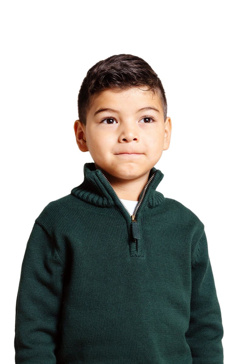 Hope & Henry Boys' Organic Half Zip Pullover Sweater with Elbow Patches, Kids, Main, color, 