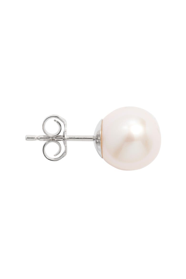 Freshwater Pearl Stud Earrings, Alternate, color, WHITE- 14K WHITE GOLD