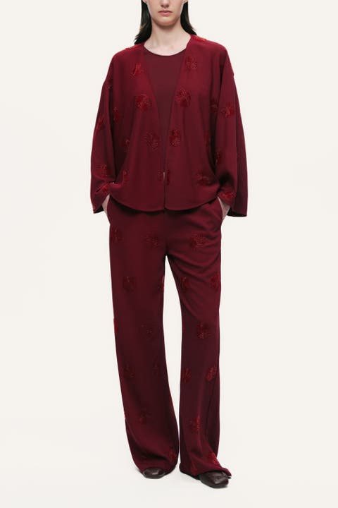 Embellished Bootcut Pants