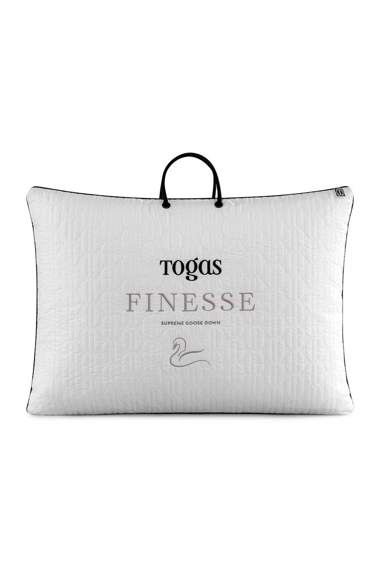Finesse silk cotton pillow, Alternate, color, White