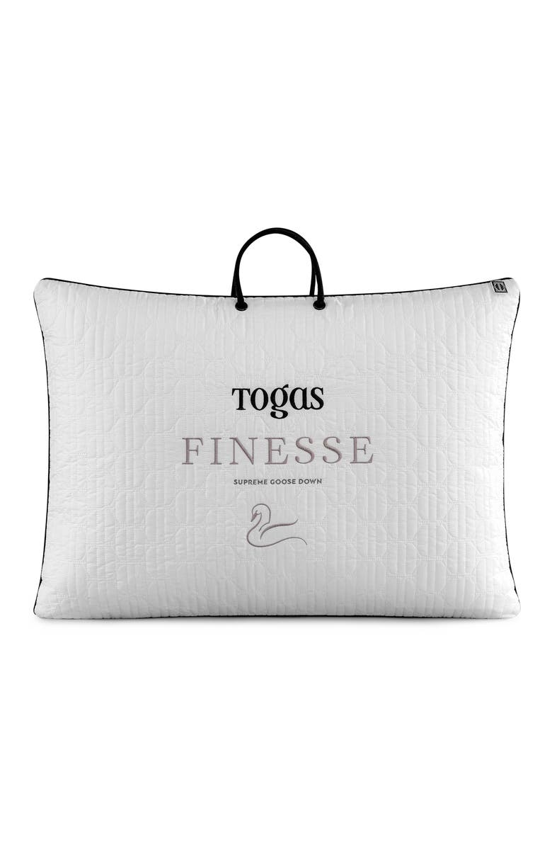 Togas Finesse silk cotton pillow, Alternate, color, White