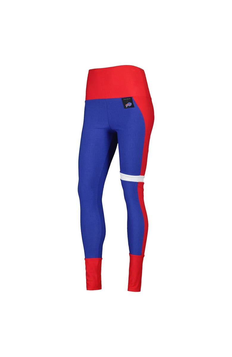 KIYA TOMLIN Women's KIYA TOMLIN Royal/Red Buffalo Bills Colorblock Tri-Blend Leggings, Alternate, color,