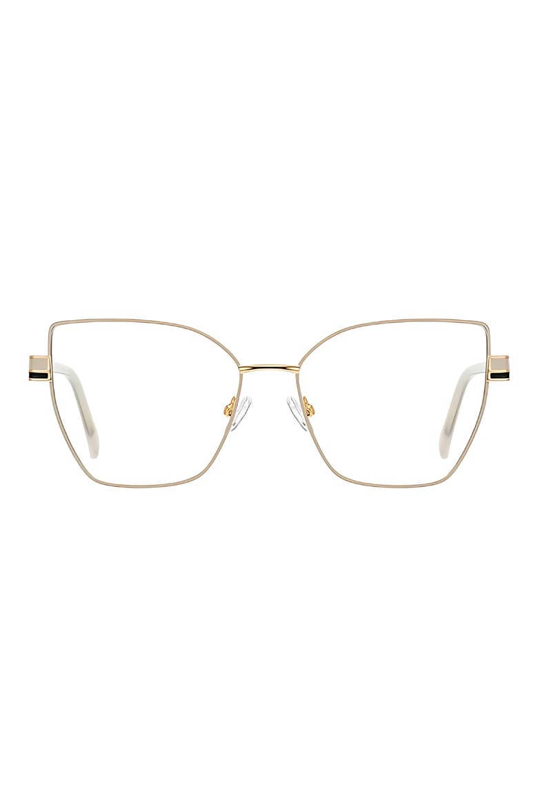 Chai 56mm Cat Eye Blue Light Blocking Glasses, Main, color, BEIGE / CLEAR