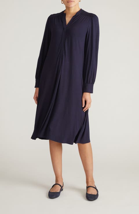 Liquid Long Sleeve Dress (Plus)