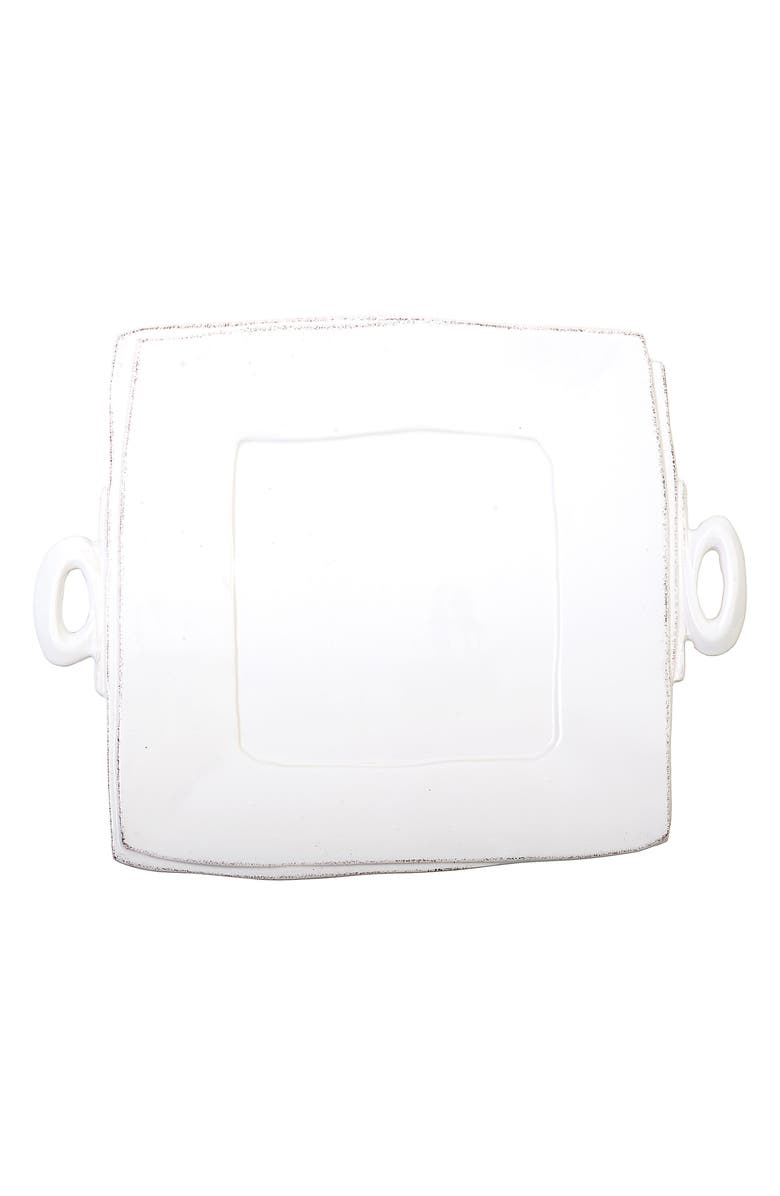VIETRI Lastra Square Platter, Main, color, White