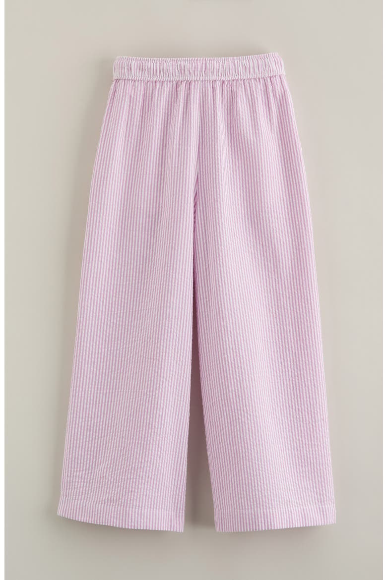 Kids' Cotton Seersucker Pants, Alternate, color, PURPLE LILY WINNIE STRIPE