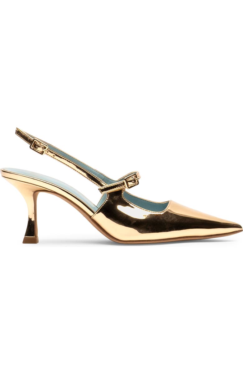 Frances Valentine Vivi Pointed Toe Slingback Pump, Alternate, color, Gold