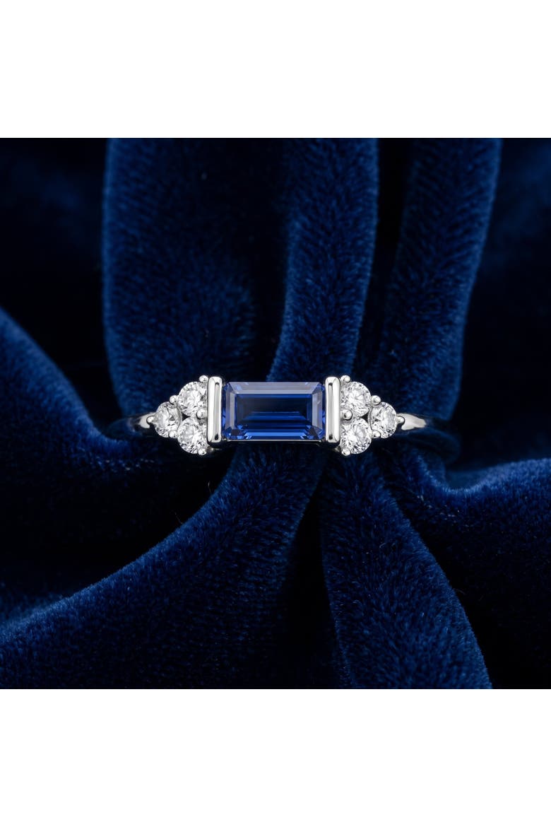 1/3Ct Thin Sapphire Diamond Stackable Wedding Ring 14k Gold Lab Grown, Alternate, color, 14k White Gold