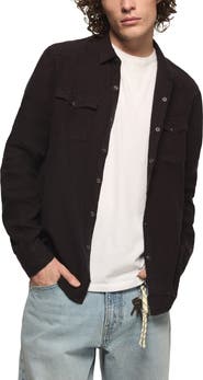 Lucky Brand Linen Snap-Up Western Shirt