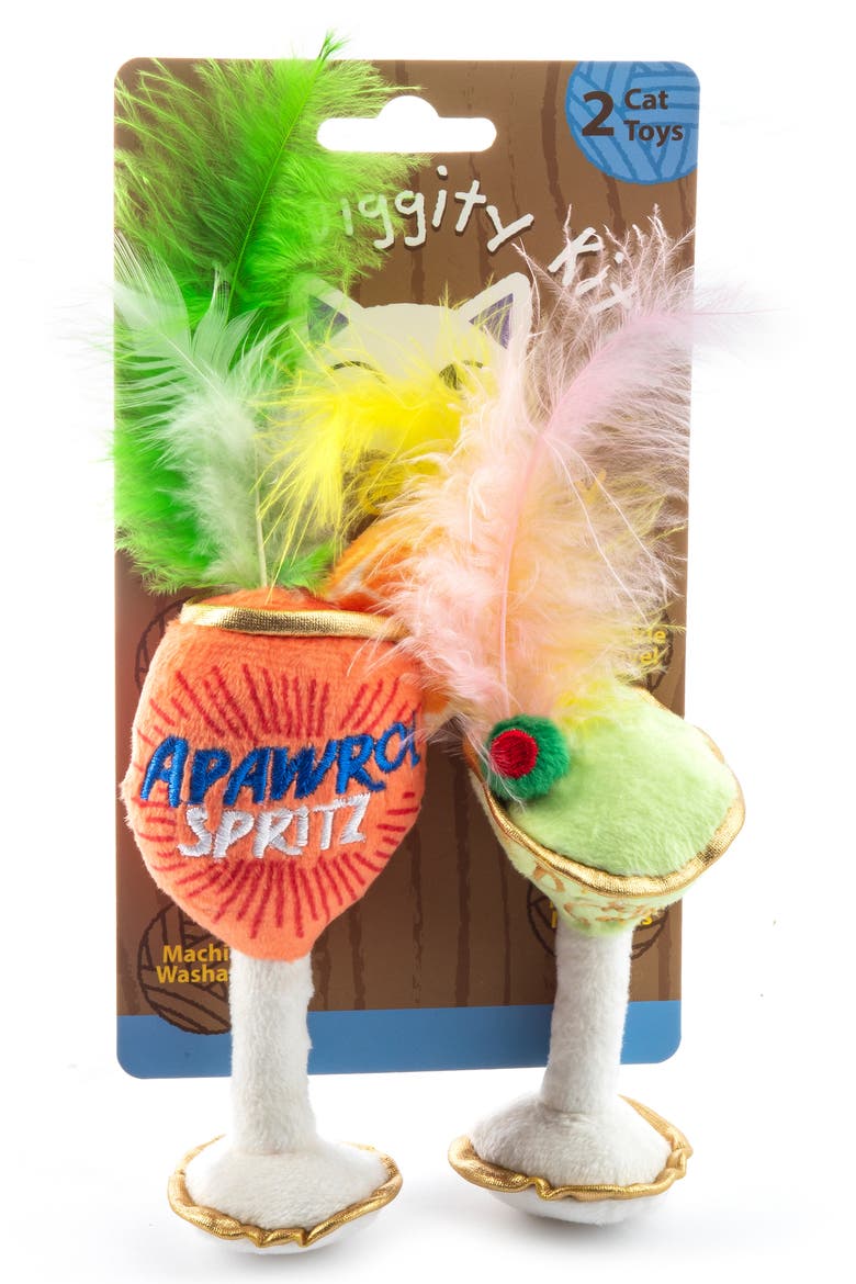 Kitty Kocktails Set of 2 Catnips Toys, Main, color, MULTI