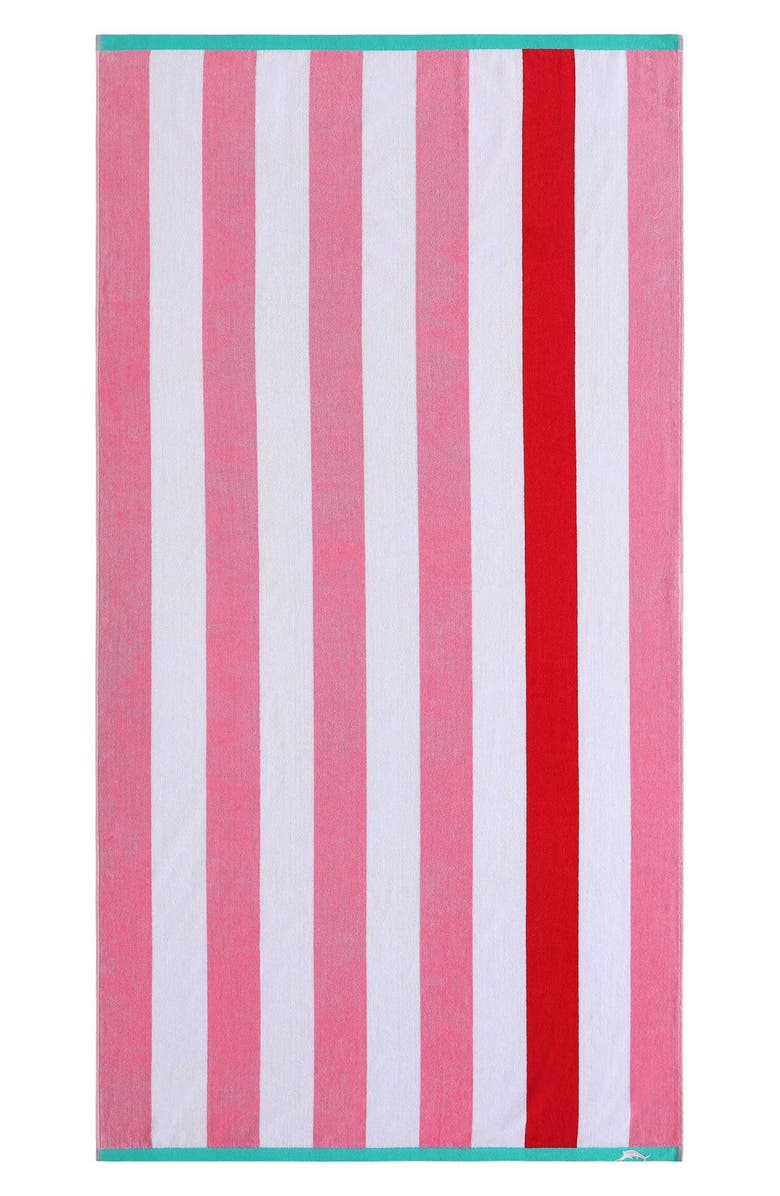 Tommy Bahama Beachside Pink Beach Towel, Main, color, Pink
