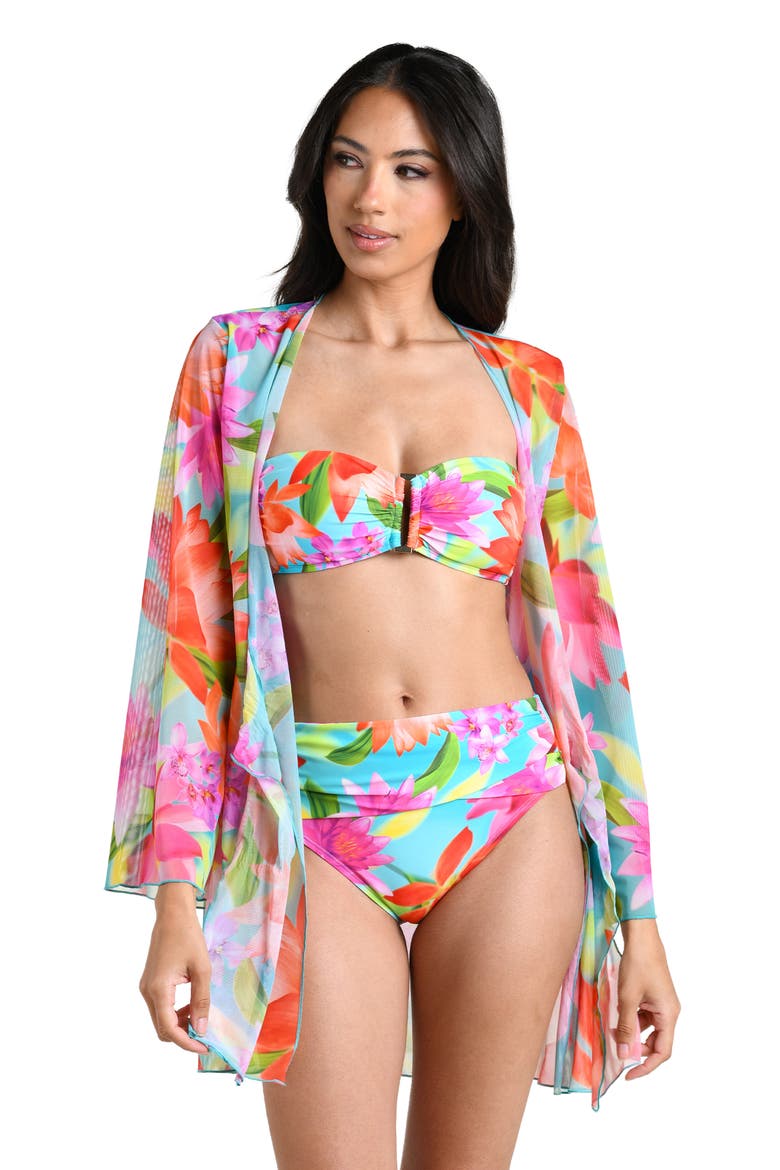 Sunset Botanica Overlap Bikini Bottoms, Alternate, color, BLUE/ GREEN MULTI