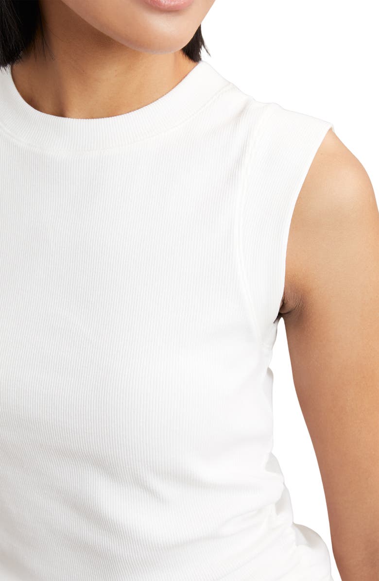 Reiss Trudy Ruched Rib Tank, Alternate, color, White